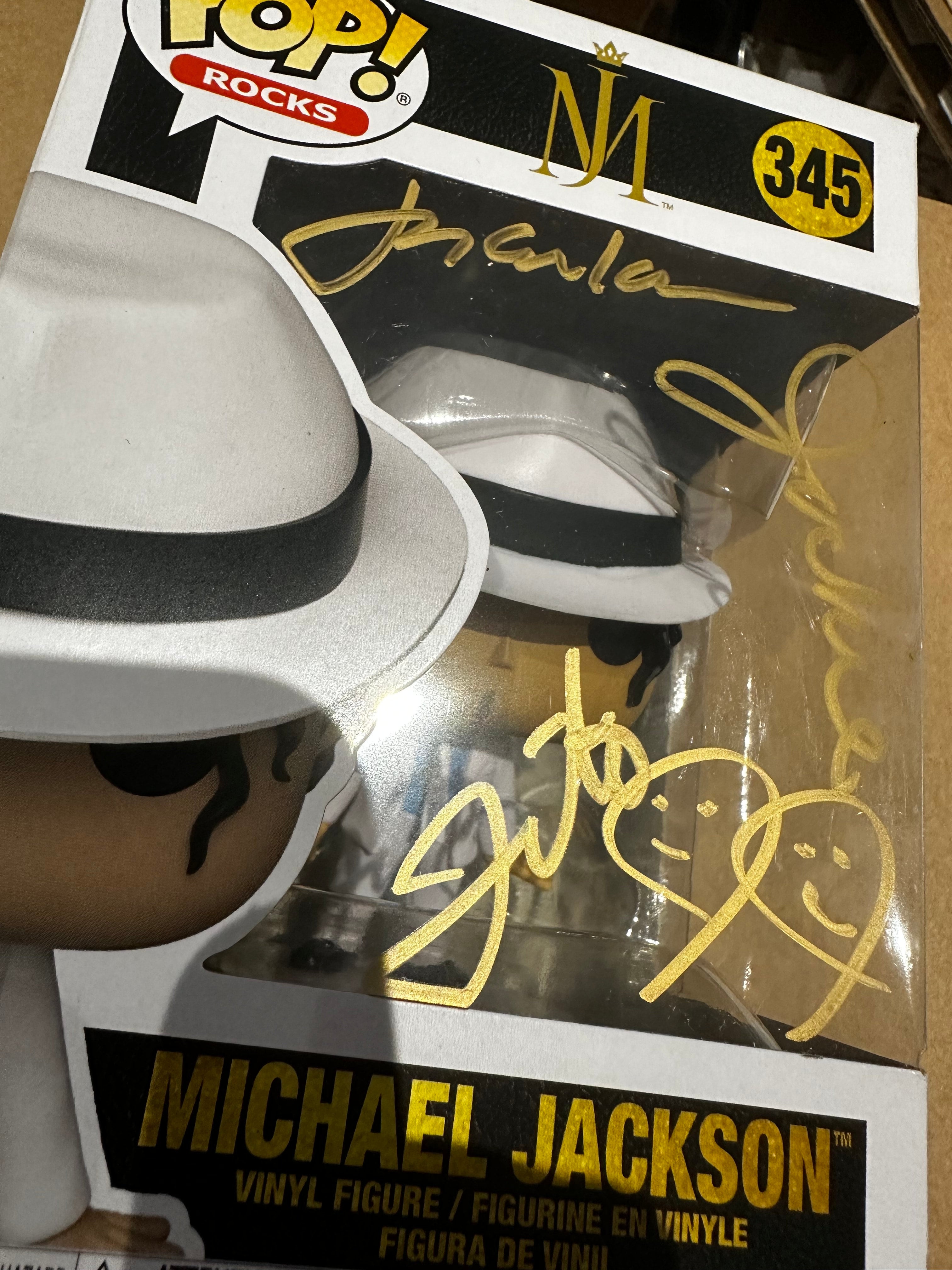 Michael Jackson funko pop signed by the Jackson's rare